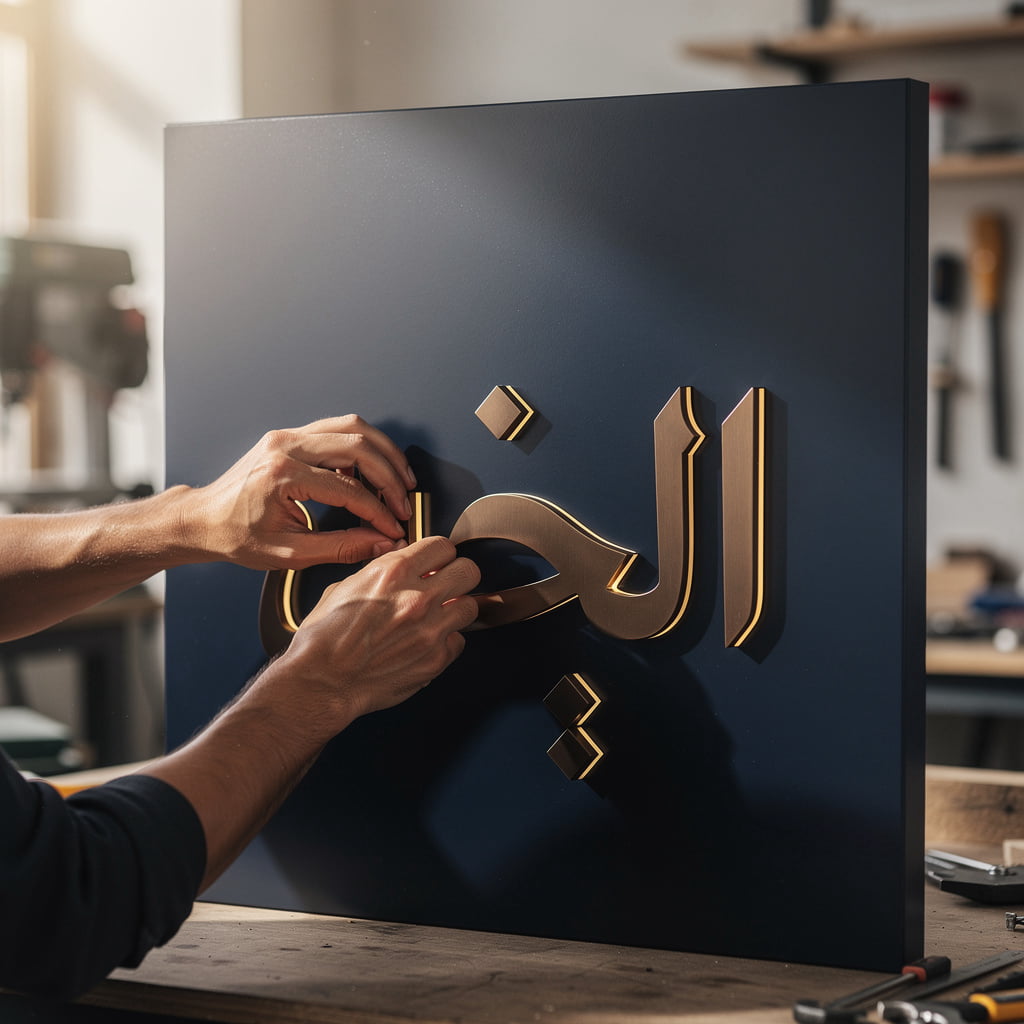الرؤية تنفذ لوحات محلات احترافية في جدة، نماذج من أعمال تركيب لوحات الواجهات والحروف البارزة